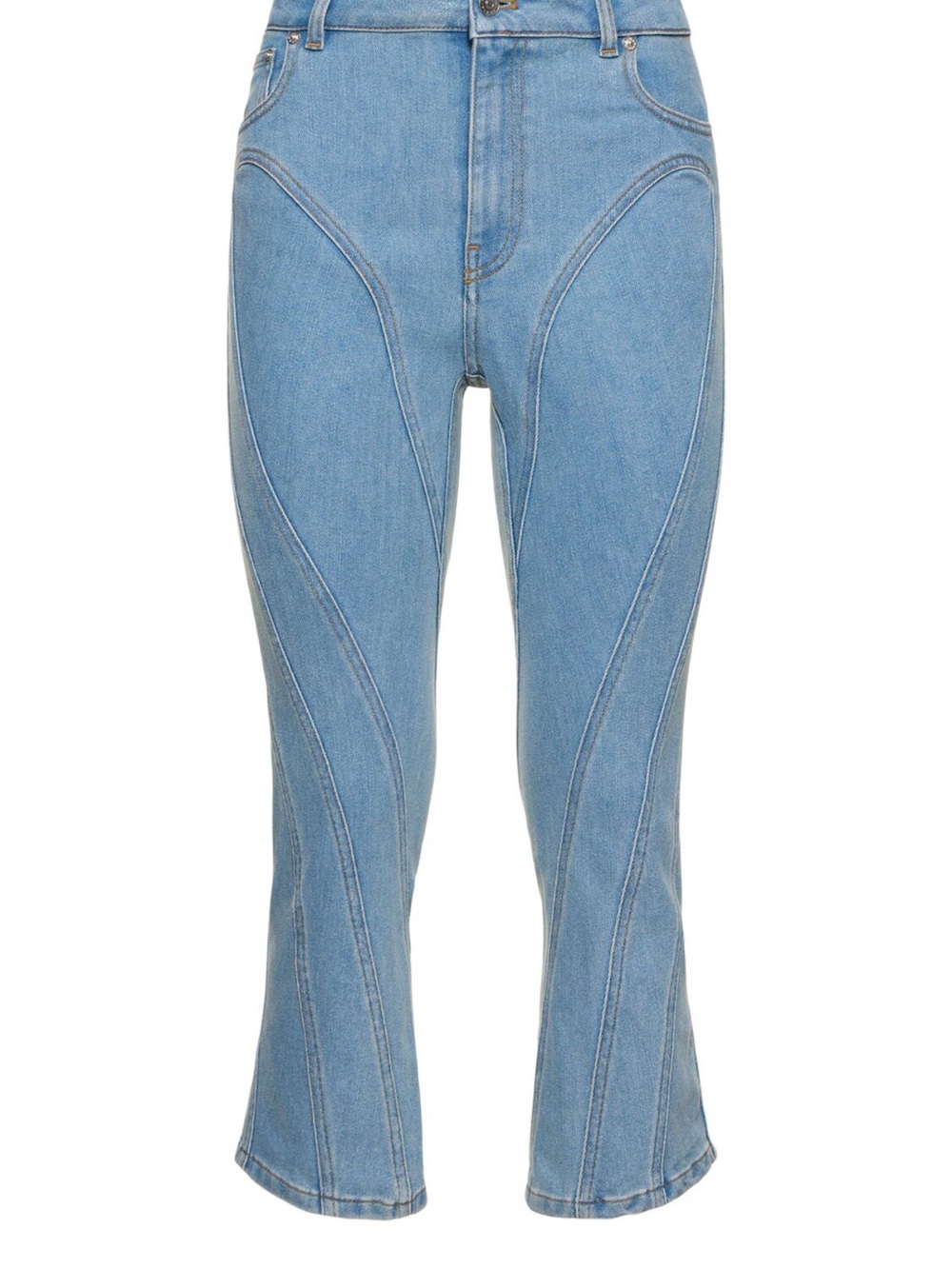 Mugler Light Blue Women's Denim Capri